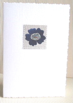 Dark Blue/Silver Stitched Pansy