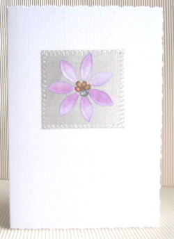 Lilac/Silver Stitched Daisy