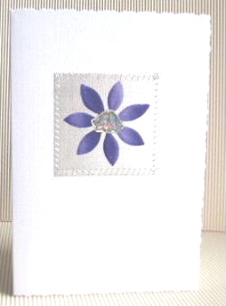 Purple/Silver Stitched Pansy