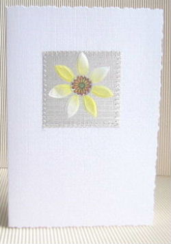 Yellow/Silver Stitched Daisy