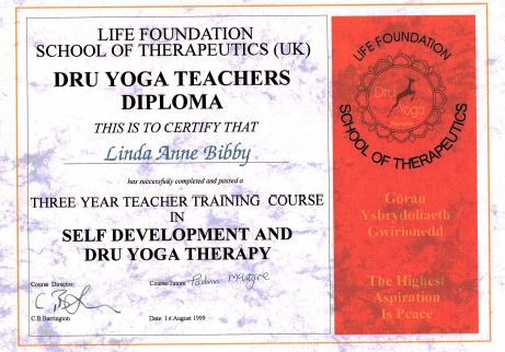 Linda Yoga Certificate
